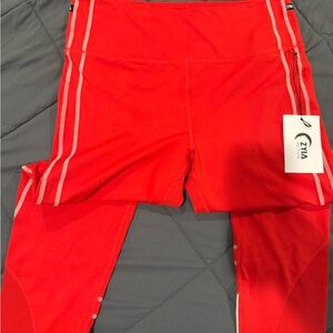 ZYIA Active Gray on Red Leggings